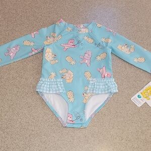 Care Bears Baby One Piece Rashguard Size 0-3 Months New With Tags